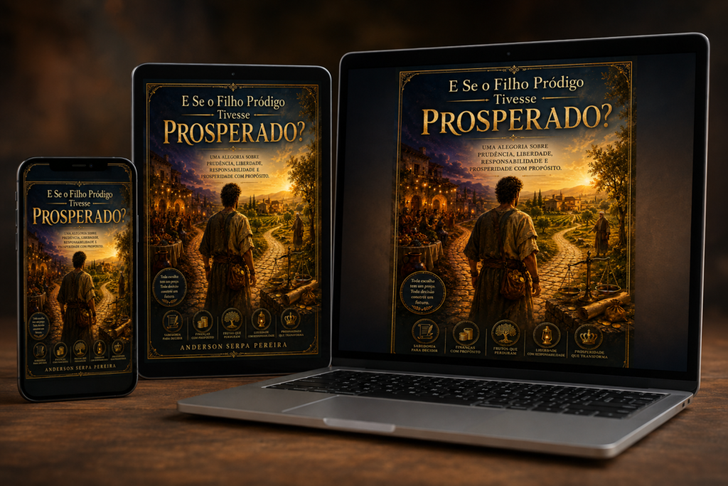Mockup do e-book em celular, tablet e notebook